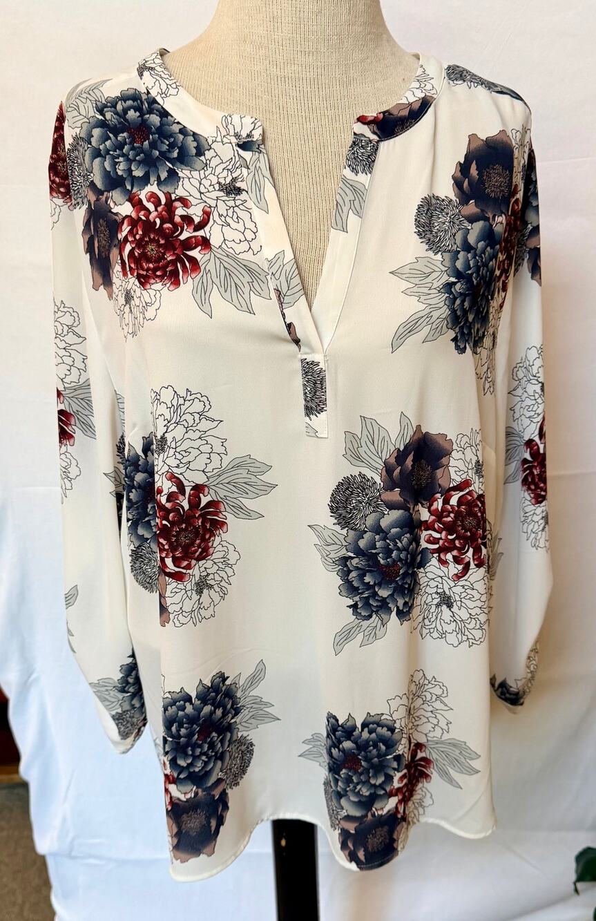 Daniel Rainn Koda Split Neck Blouse Women's Size XXL New With Tags